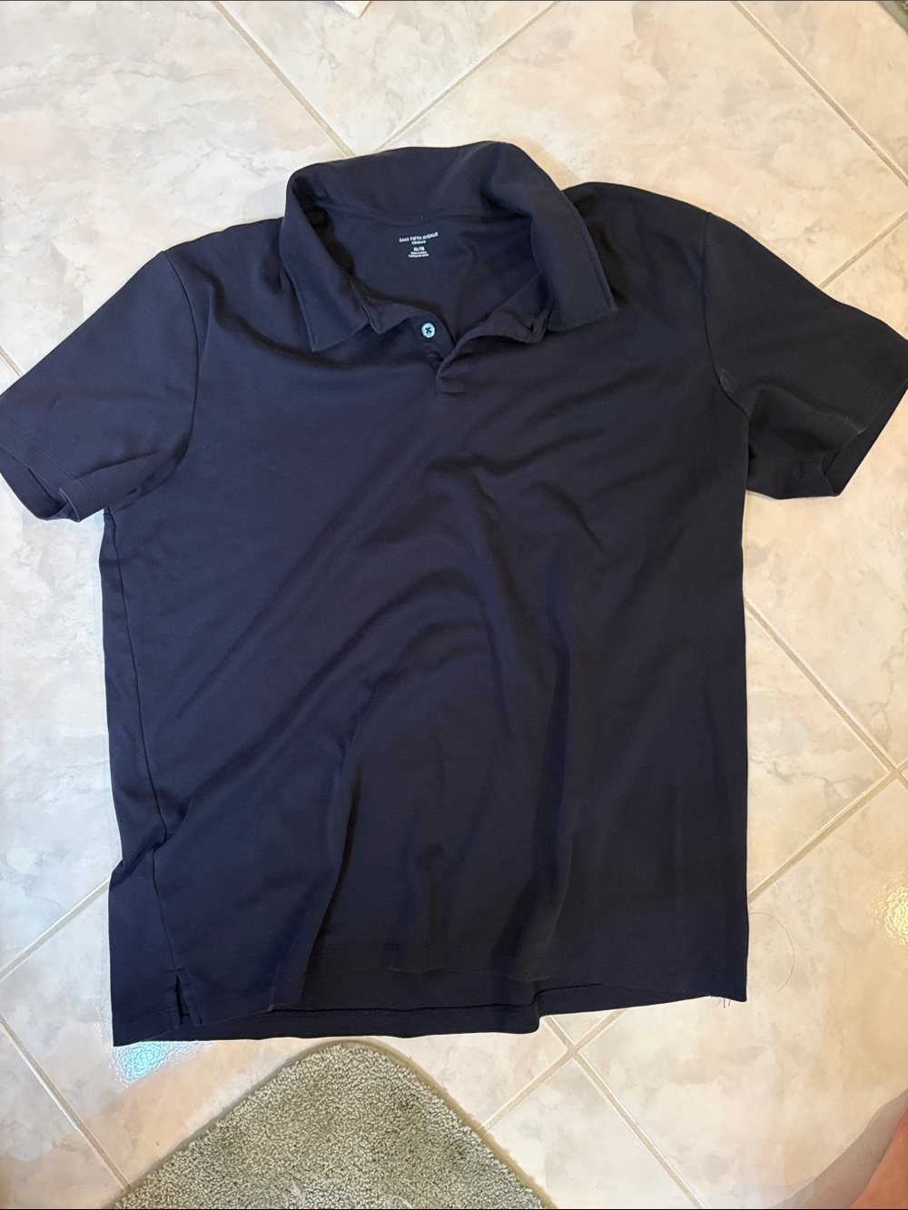 Saks Fifth Avenue Men's Dark Navy Polo Shirt